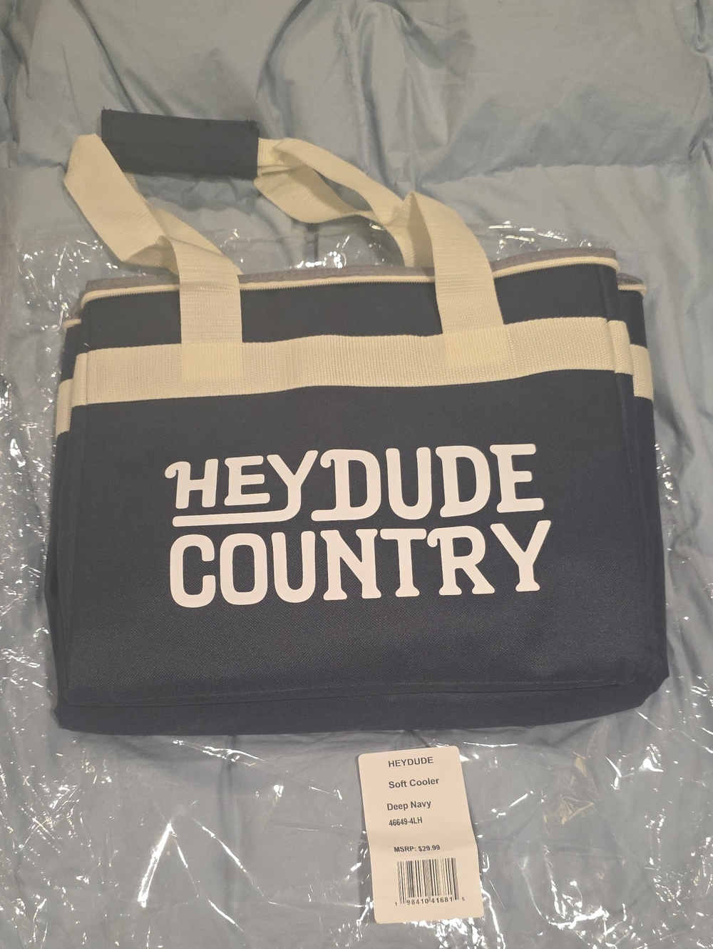 Hey Dude Country Deep Navy and Cream Cooler Tote